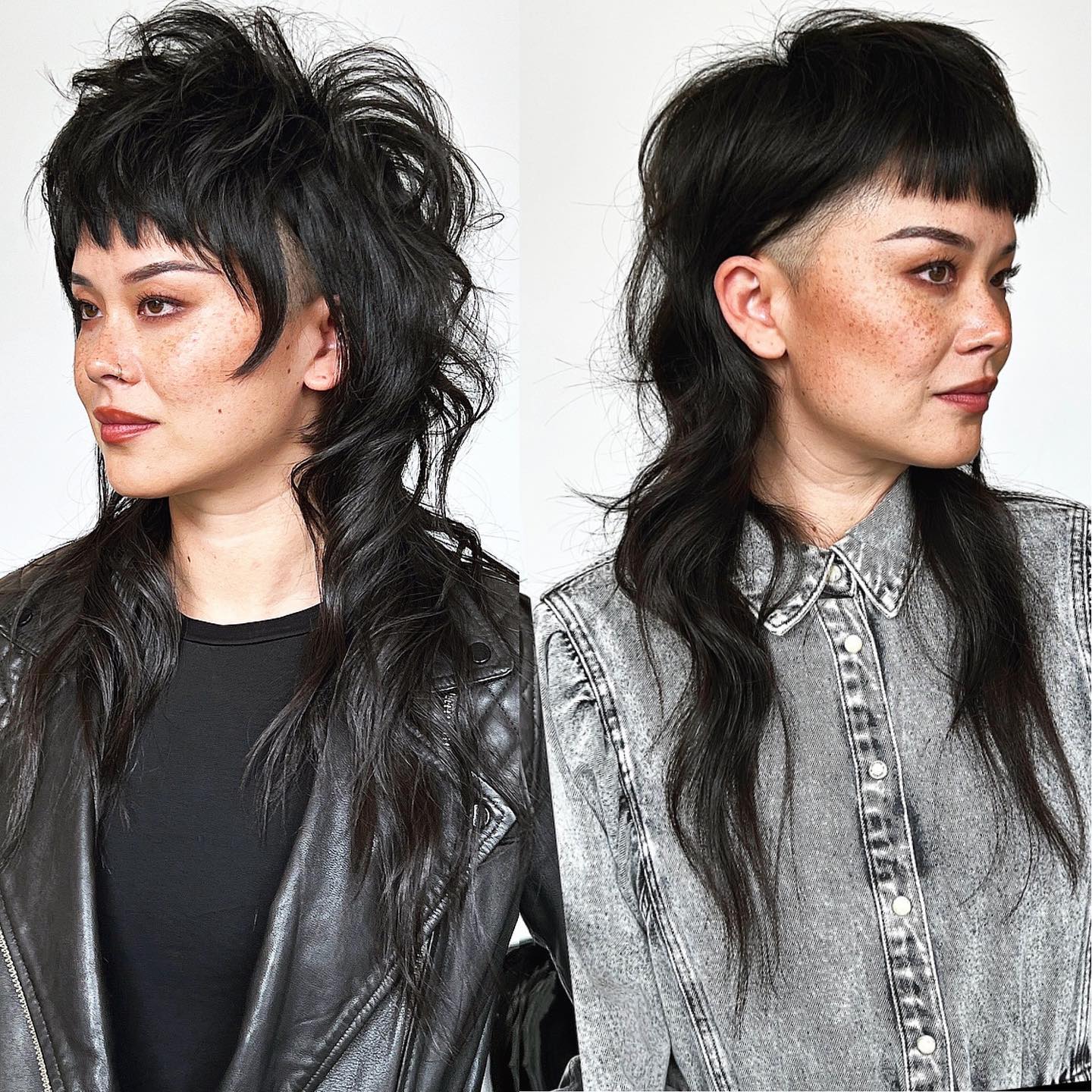 Funky Long Asian Undercut Shag