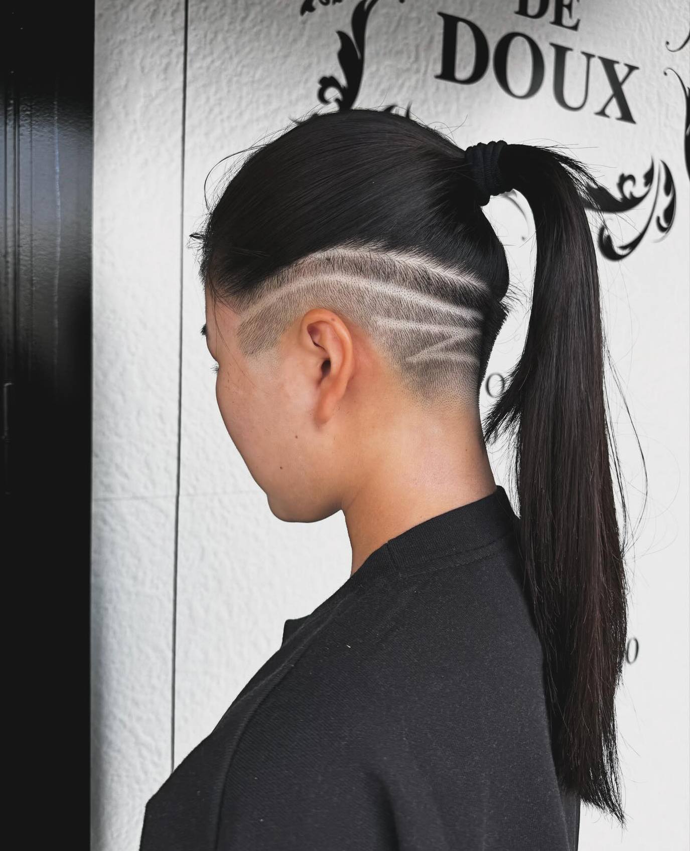 Long Undercut Ponytail for Asian Hair