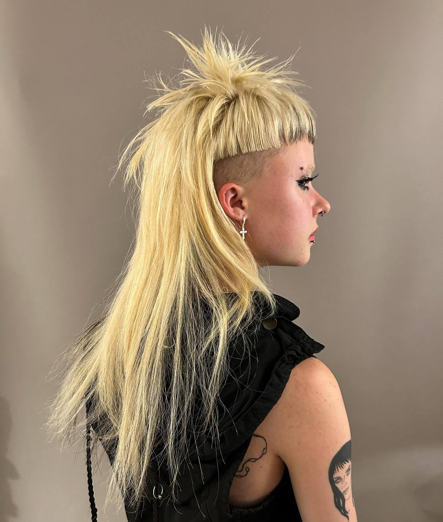 Long Undercut Hairstyle with Short Spiky Top